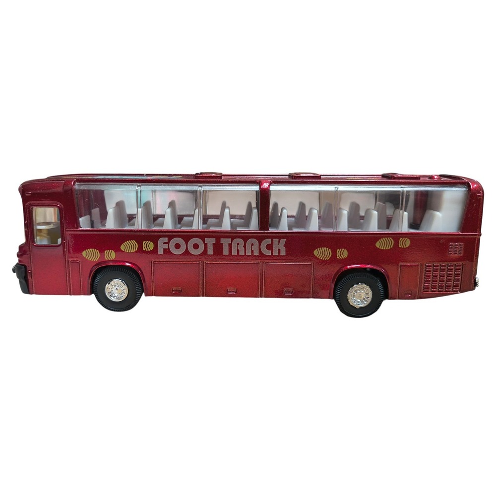 Cigiochi City Bus Red Foot Track #18 Pull Back Bus Diecast